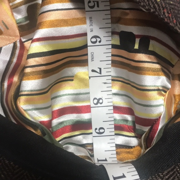 Flat Top Cap Newsboy Tweed Herringbone Brown Hat Rails Unisex - Picture 10 of 12